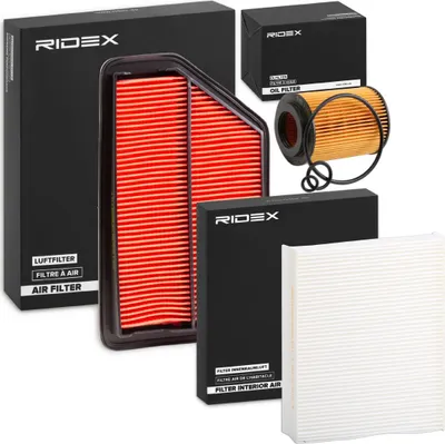 Produktbild von RIDEX Filterset Inspektionspaket Filtersatz für HONDA CIVIC VIII Hatchback (FN, FK)