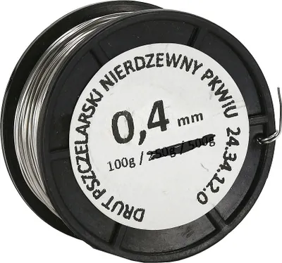 Produktbild von Wabendraht aus Edelstahl, Ø 0,4 mm, Spule 100 g