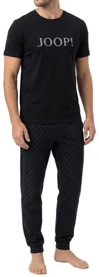 Produktbild von JOOP! Comfort Schlafanzug Set aus langer Hose und T-Shirt, Hose mit Gummibund und Bindeband, Elastisches Material für hohen Komfort