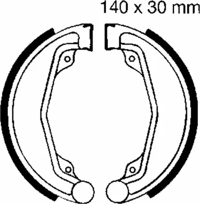 Immagine prodotto di Ganasce freno EBC con molle H309 D.140mm per Honda