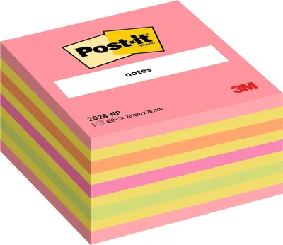 Produktbild von Post-it® Notes Würfel Farben Haftnotizen 76x76mm 450 Blatt 1 Block