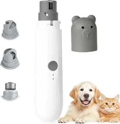 Produktbild von Nagelfeile für Hunde und Katzen – 3 Geschwindigkeitsstufen – geräuscharmer Schleifmechanismus – schonende und schmerzfreie Krallenpflege