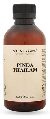 Imagen del producto de Art of Vedas Pinda Thailam 200 ml - Aceite de masaje ayurvédico para piernas y pies