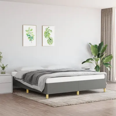 Produktbild von The Living Store Boxspringbett Dunkelgrau 160x200 cm Stoff