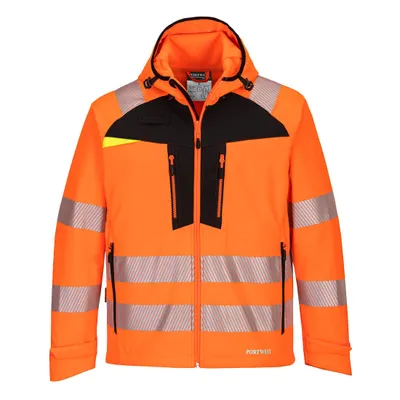 Produktbild von Portwest DX475 DX4 Warnschutz-Softshelljacke Orange/Black Gr. M