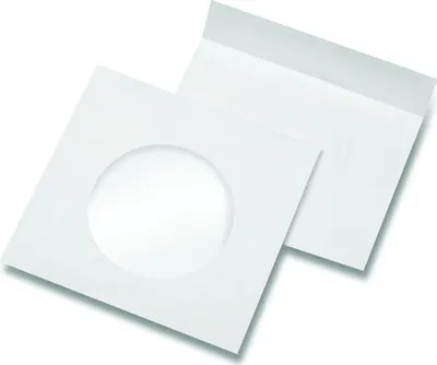 Produktbild von 50 CD DVD BD Papierhüllen / mit Sichtfenster / Größe: 145x190mm (Sondergröße)