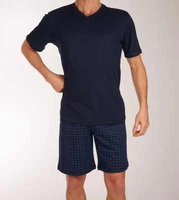 Image de Schiesser pyjama pantalon court uncover midnight blue hommes