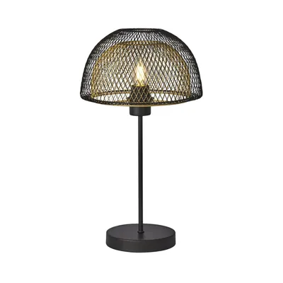 Produktbild von Favo Zeitgenössische Schreibtischlampe Stahl Schwarz Gold 1 Licht E27