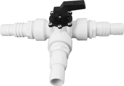 Image de vanne d'eau à 3 voies pour filetage femelle de 1,25 pouce 1,5 pouce Adaptateur de tuyau à 3 voies en PVC ABS pour le jardin et la piscine