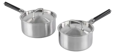 Obrázok produktu pre Kamberg – Súprava dvoch hrncov, 18/20 cm – 2 odnímateľné rúčky – nerezová oceľ 18/10