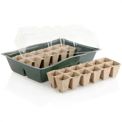 Image de 4 jardinières de culture, pour 96 plants, en plastique, pour la cuisine