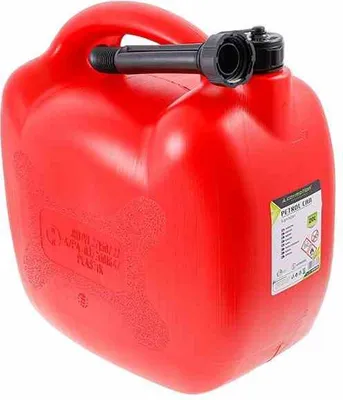 Image de Canister de carburant en plastique, 20L, ovale, rouge
