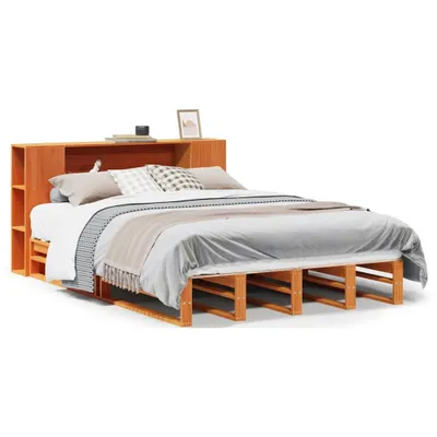 Produktbild von vidaXL Massivholzbett ohne Matratze Wachsbraun 140x190 cm Massivholz