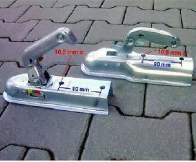 Produktbild von Kupplungsmaul Zugkugelkupplung Zugmaul 750 kg f. Runddeichsel 60mm Deichsel rund