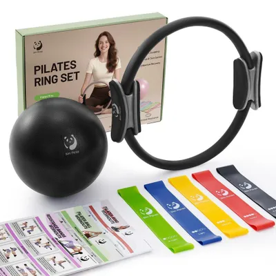 Productafbeelding van Complete Pilates Set met Ring, Bal en Weerstandsbanden