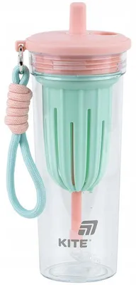 Obrázek produktu pro Láhev na vodu s brčkem, 650 ml, se sítkem, Kite