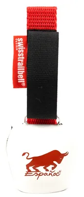 Produktbild von swisstrailbell® "Spain Edition" Snow White: "Spanish ToroRojo Bell", Fahrradklingel, rotes Band