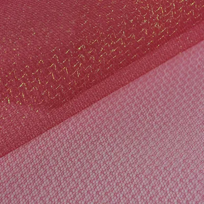 Produktbild von Faschingsstoff Meterware Tüll Glitzertüll rot Glitzer 1,5m