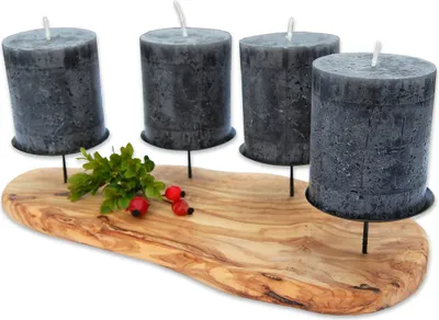 Produktbild von 4er Kerzenhalter FLAMMA aus Olivenholz