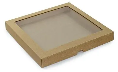 Zdjęcie produktu dla Pudełko Karbowane Ozdobne Na Prezent wieczkowe 320x315x36mm Z Okienkiem