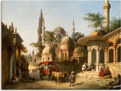 Produktbild von ARTland Leinwandbild Ansicht einer Moschee in Istanbul Größe: 60x45 cm