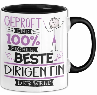 Produktbild von Beste Dirigentin Der Welt Tasse Geschenk für Eine Dirigentin Und Sicher Geschenkidee Geburtstag Weihnachten (Schwarz)