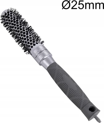 Produktbild von Ponik's Professionelle Keramik Haarbürste, zum Stylen und Glätten der Haare, Runden IONIC 25mm
