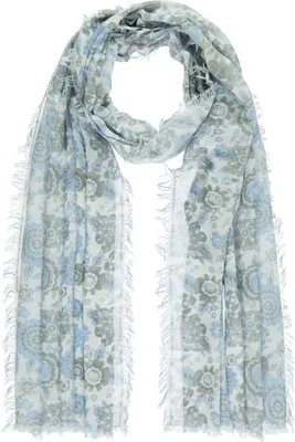 Produktbild von Damenschal mit Blumenmuster in Grau Passigatti