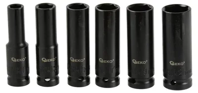 Obrázok produktu pre Sada dlhých rázových nástrčných hlavíc - kľúčov 1/2'', 10 - 21mm, 6ks