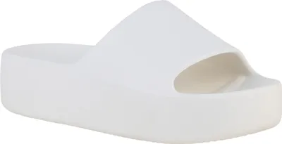 Produktbild von VAN HILL Damen Pantoletten Sandaletten Plateau Schlappen Schuhe 841109, Farbe: Weiß, Größe: 38