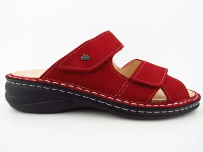 Produktbild von Finn Comfort Melrose Nubuk chili Pantolette Rot : 41