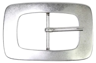 Produktbild von FRONHOFER rechteckige Gürtelschnalle silber, Dornschnalle, Gürtelschließe 4 cm