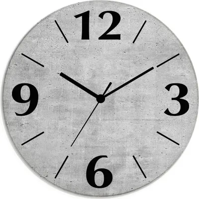 Produktbild von ARTland Glas Wanduhr Quarzuhr - schwarzer Zeiger Grauer Betonoptik Größe: 30x30 cm