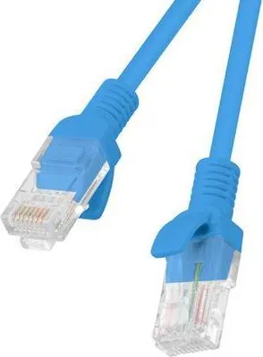 Produktbild von Lanberg PCU5-10CC-0100-B, 1 m, Cat5e, U/UTP (UTP), RJ-45, RJ-45, Blau