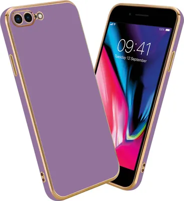 Produktbild von Cadorabo Schutzhülle für Apple iPhone 7 PLUS / 7S PLUS / 8 PLUS Hülle in Lila Handyhülle TPU Silikon Kameraschutz Etui