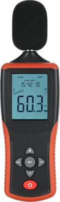 Obrázek produktu pro Decibelmetr Digitální měřič hladiny zvuku s podsvíceným LCD displejem Přenosný měřič SPL s A/C váženým rozsahem 30 dB až 130 dB Rychlá/pomalá časová odezva Detektor hluku Zařízení pro měření zvuku