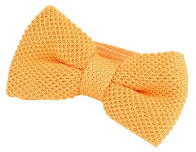 Produktbild von DonDon® Herren Strick Fliege gebunden und längenverstellbar 11 x 6 cm gelb