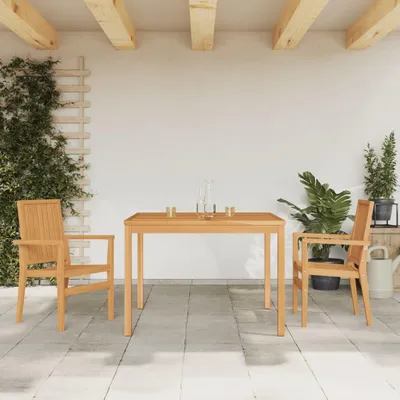 Immagine prodotto di set da pranzo da giardino in teak massiccio a 3 pezzi