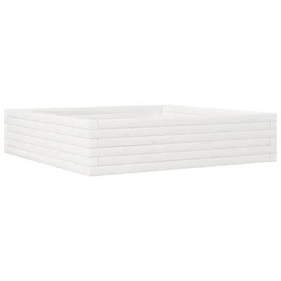 Obrázok produktu pre vidaXL Kvetináč biely 100x100x23 cm z masívneho borovicového dreva