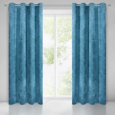 Produktbild von Vorhang ANISA türkis 140x250 cm  Ösen Ösenvorhang
