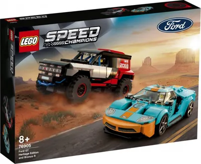 Produktbild von LEGO 76905 Speed Champions Ford GT Heritage Edition und Bronco R Rennauto, Modellauto, Spielzeugauto
