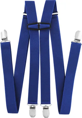 Produktbild von axy Herren Hosenträger 4 Stabile Clips H-Form 2,5cm Breit verstellbar und elastisch 120cm Lang