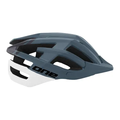Productafbeelding van Één mountainbike-racehelm, verstelbaar, grijs/wit, maat 57-61 cm (M/L)