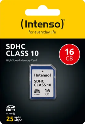 Obrázek produktu pro Paměťová karta Intenso SDHC-Card Class 10 16 GB
