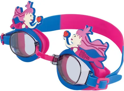 Produktbild von Crivit Kinder Schwimmbrille mit Anti-Fog Abnehmbarer Motivrahmen  Meerjungfrau