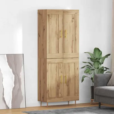 Produktbild von vidaXL Highboard Artisan-Eiche 69,5 x 34 x 180 cm Holzwerkstoff