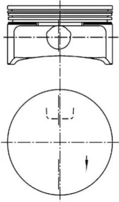 Produktbild von KOLBENSCHMIDT 99741610 Kolben für OPEL Corsa C Schrägheck (X01) Meriva A (X03) Astra H Caravan (A04) Astra H Schrägheck (A04) Astra G CC (T98)