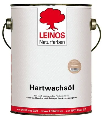Produktbild von LEINOS Hartwachsöl Doppelweiß 2,5 l – Hartwachsöl innen, für Böden & Möbel