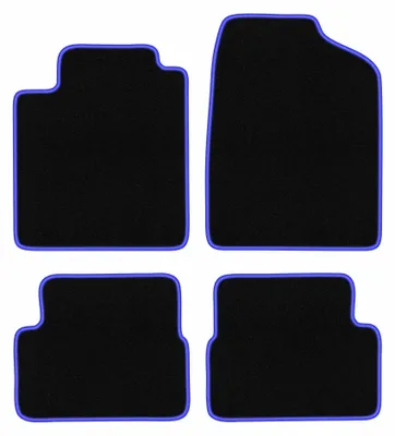 Productafbeelding van Velours automatten voor Toyota Celica VIII 1999-2006 (coupé) – 4-delig, zwart/blauw, op maat – Wielganizator CARLUX
