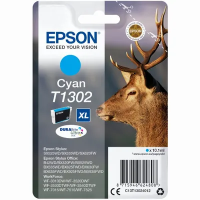 Image de Cartouche d'encre Epson T1302 cyan Paquet de 8 pièces